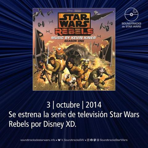 Portada del soundtrack de Star Wars Rebels Season One. / Cover of the Star Wars Rebels Season One soundtrack.
