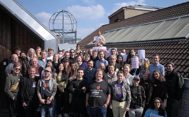 group photo outside