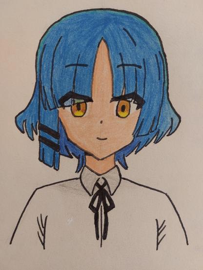 Drawing of Ryo Yamada from "Bocchi The Rock!"