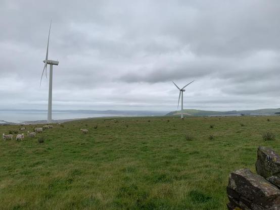 Photograph taken from Mynydd Brombil Wind Farm, showing the elevated landscape east of Port Talbot where Qualitas Energy is consulting on plans for a 40MW solar farm.