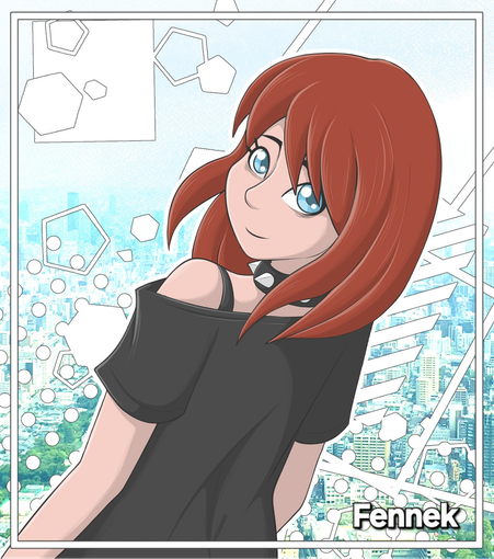 Redhair Girl names Rina looking back with a smile