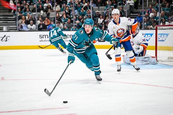 San Jose Sharks forward Macklin Celebrini