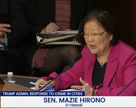 Mazie Keiko Hirono is an American lawyer and politician serving since 2013 as the junior United States senator from Hawaii