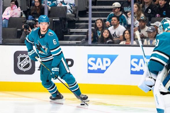 San Jose Sharks defenseman Sam Dickinson