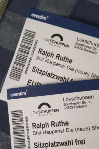 Eintrittskarten Ruthe  für den Lokschuppen in Bielefeld