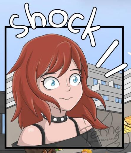 Red haired Girl is shocked