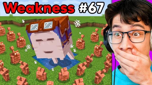 Testing 100 Minecraft Mob Weaknesses in 24 Hours