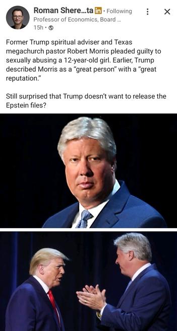 Robert Morris pedophile preacher, spiritual adviser to Trump