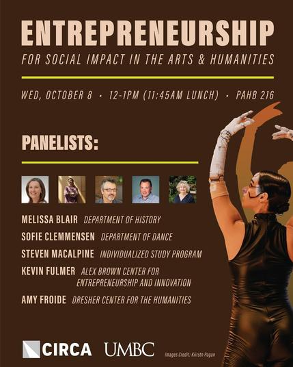 Information about the panel discussion Entrepreneurship for social impact in the arts & humanities