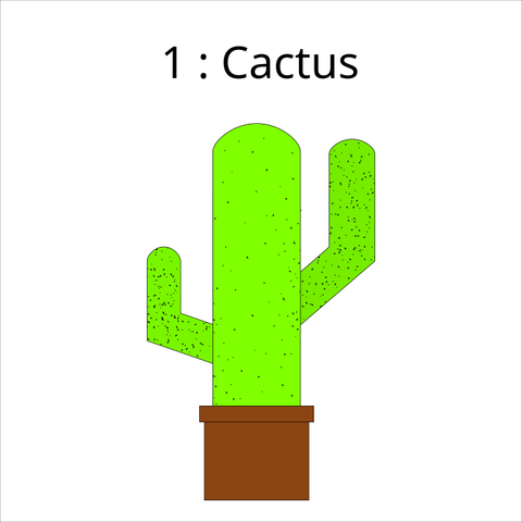 a simple vector drawing of a cactus