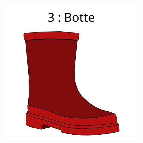a simple vector drawinf of a red Waterproof boot