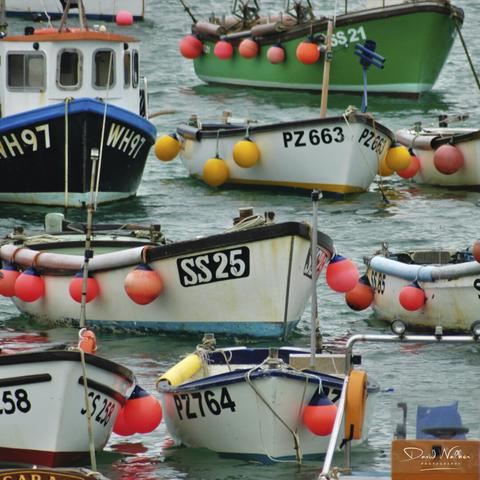 Fishing boats in harbour, Cornwall