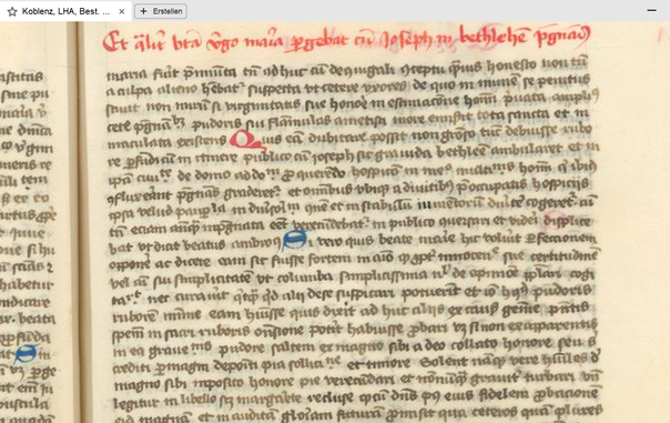 screenshot froma medieval Latin manuscript