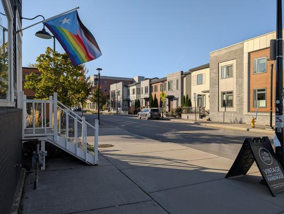 exterior suburban street—day