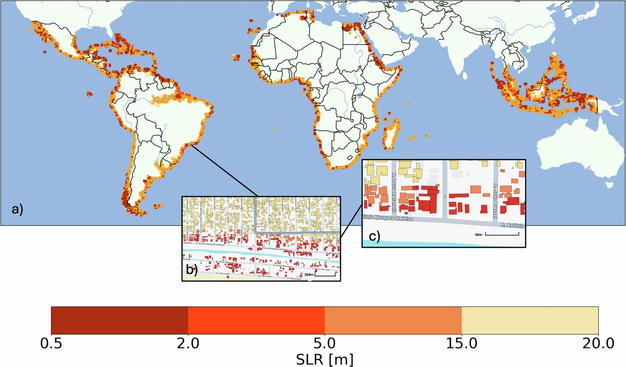 Exposure to building inundation as a function of LSR. Credit: npj Urban Sustainability (2025). DOI: 10.1038/s42949-025-00259-z
