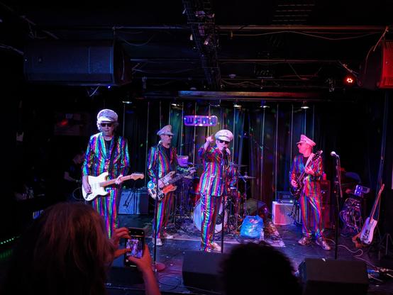 Photo of the Sea Monkeys on stage at Monty Hall.