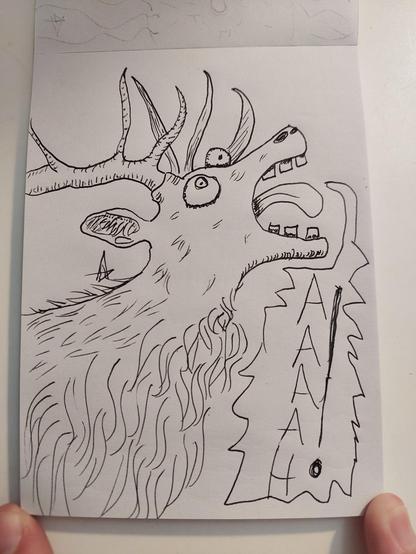 A screaming elk