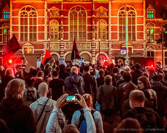 Anti-fascistische demo Amsterdam