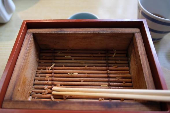 An empty box after I ate all the eel and rice.