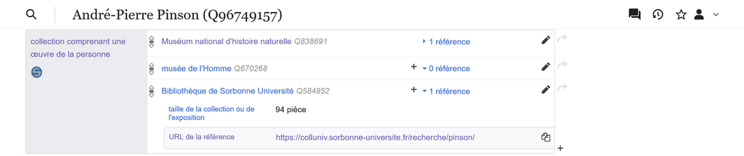 élément du modeleur en cire André-Pierre Pinson avec la propriété "collection comprenant une oeuvre de la personne" = Bibliothèque de Sorbonne Université et en qualificatif "taille de la collection" = 94 pièces
