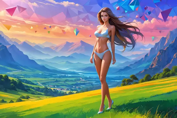 Prompt:  young woman, beautiful face, standing, great body, gorgeous figure, long legs, pretty eyes, long hair, learns Befunge programming language, beautiful background, magnificent scenery, Roy Hamilton style, HD, sharp focus, stunningly beautiful, Color Field Painting, abstract, simple, geometic, color field painting style

Negative prompt: verybadimagenegative, bad_prompt_version2-neg, easynegative, FastNegativeV2, ugly, deformed, noisy, blurry, low contrast, extra eyes, bad eyes, ugly eyes, imperfect eyes, deformed pupils, deformed iris, cross-eyed, poorly drawn face, bad face, fused face, ugly face, worst face, unrealistic skin texture, out of frame, poorly drawn hands, cloned face, double face, blurry, bad quality

Text model: gemma3

Image model: RealCartoonXL
