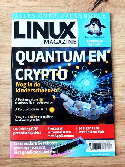 Dutch Linux Magazine, issue September 2025. Main topic "Quantum and Crypto". sub topics OS-SCi, Stirling-PDF, AppDaemon, Instructlab, Commadore64 reboot.