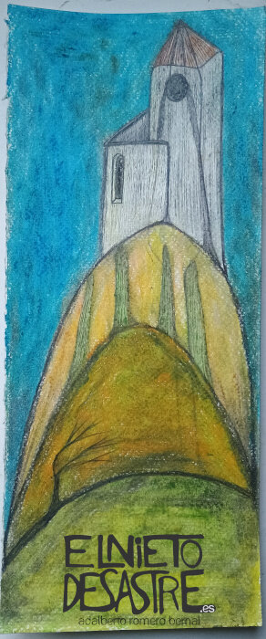 pintura de una casa a lo lejos