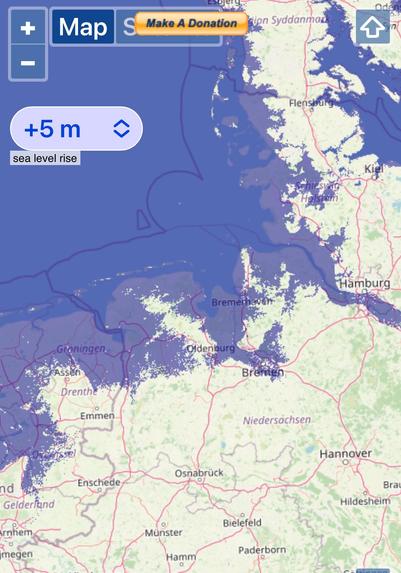 Karte Überflutungsgebiete