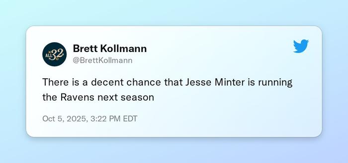 There is a decent chance that Jesse Minter is running the Ravens next season