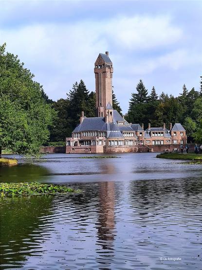 Rijks monument, 
Jachthuis Sint-Hubertus (St. Hubertus Hunting Lodge) at National Park De Hoge Veluwe, The Netherlands. Designed by H.P. Berlage in 1914.