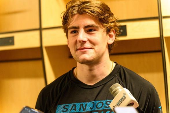 San Jose Sharks defenseman Luca Cagnoni