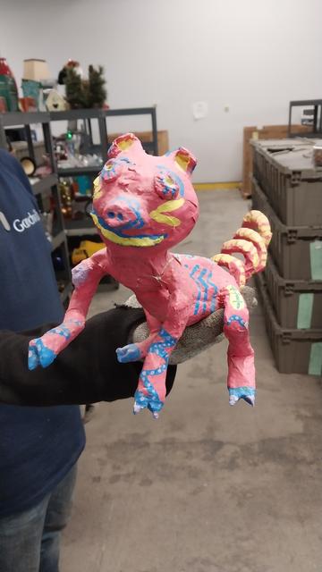 Fucked up paper mache creature... thing