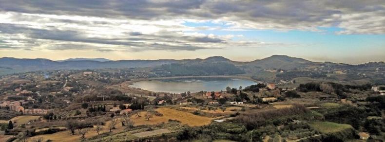 panorama con lago di Pergusa (area di Cozzo Matrice)