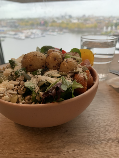Salad in focus