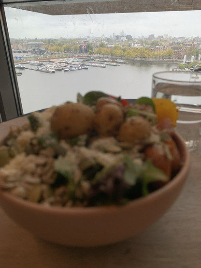 Salad out of focus