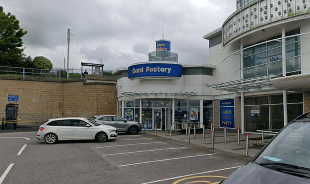 Street view of Unit 3 at Parc Fforestfach Retail Park, Swansea, the Card Factory unit earmarked in a planning application for a new Nando’s restaurant.
