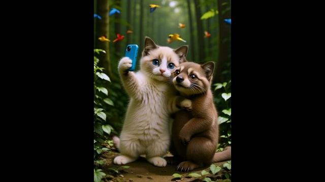 🌍ラグドール子猫🐱世界旅行✈️キリン🦒やクマ🐻と記念写真📸 #shorts #ai猫 #猫動画 #ai #ai生成 #cat #kitten #cutecat #shortvideo #cute