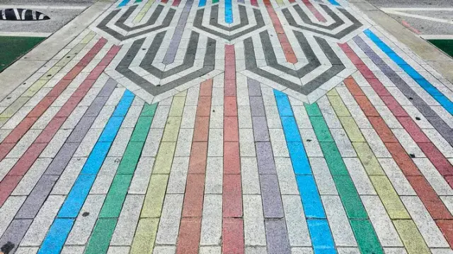 Sectipn of the Raimbow Crosswalk