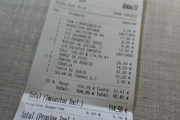 Ticket restaurante Cenando con Pablo (Cenando con Pablo)