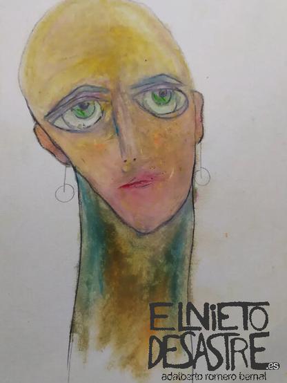 Ilustración de una mujer calva con mucho carácter