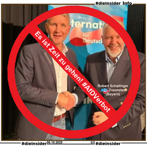 Hier zeigen wir als Info ein Bild von Robert Schallinger von der AfD Traunstein in Bayern gemeinsam mit Björn Höcke.