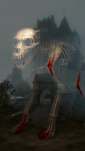 Scary ghost dog