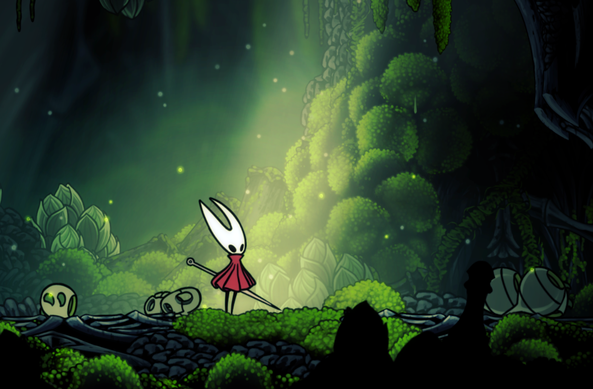 Hornet in a green mossy area with only corpses around