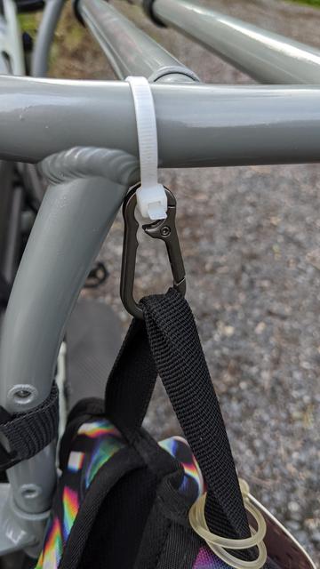 Same on the other side, with a bag dangling from it