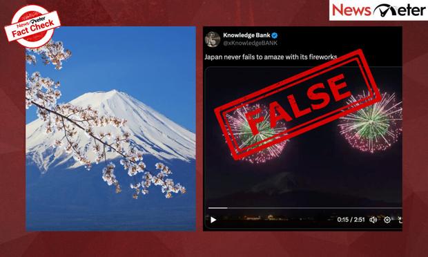 Video shows fireworks near Mount Fuji in Japan? Here’s the truth