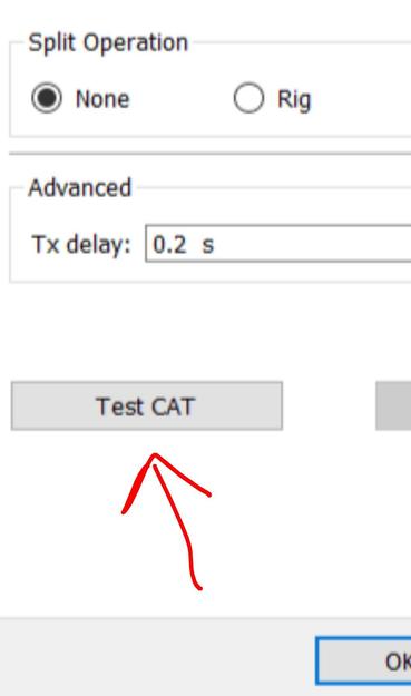 screenshot of JS8 hamradio application. CAT is a system for computer control of radio transmitters.