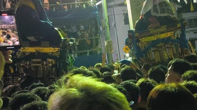 【喧嘩】【乱闘】三津厳島神社秋まつり2025 宮出し けんか神輿 古三津南神輿 vs 三津北神輿