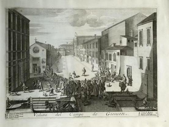 Domenico Lovisa -- Il Gran Teatro di Venezia -- plate 35 -- Veduta del Campo de' Gesuiti