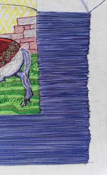 After this morning's work, I have finished up to the height of the wall.