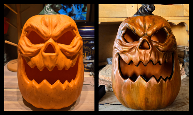 Left is the original from the dollarstore, the right is my new painted one